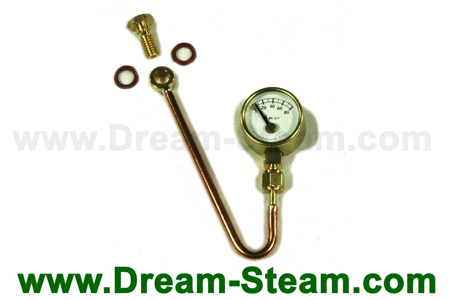 Roundhouse Pressure Gauge and Syphon for Basic Series Locos Dream Steam